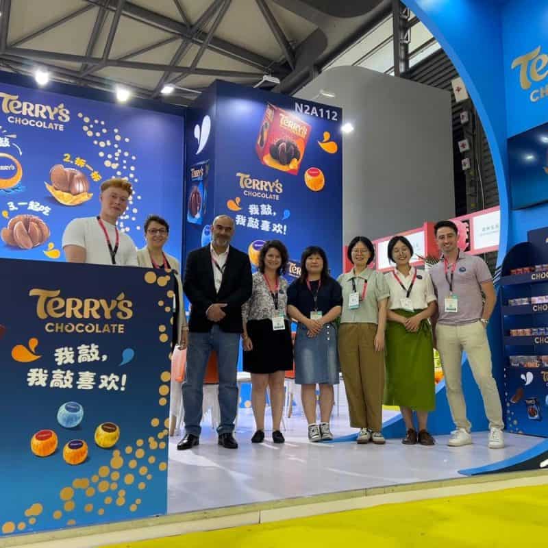 ADN staff representing Terry's Chocolate at exhibition booth in China